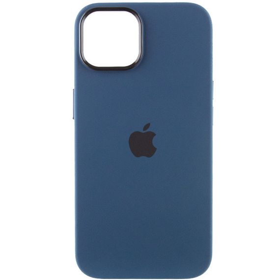 Чохол Silicone Case Metal Buttons (AA) для Apple iPhone 13 (6.1") Силікон, Білий / White Силікон, Синій/StromBlue | Зображення 1