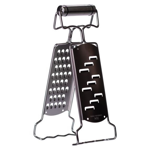 Терка кухонна з нержавіючої сталі  9×4×24 (см) ручна двостороння терка для овочів | Зображення 1