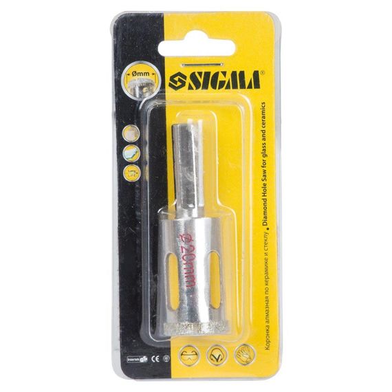 Коронка алмазна Sigma по кераміці і склу Ø20 мм (1541201) | Зображення 1