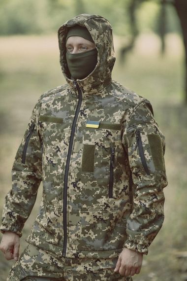 Куртка Soft Shel 2в1 зима трансформер +5°С, -20°С Піксель | Зображення 1