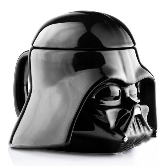 Кружка Чашка Бокал с крышкой Star Wars Дарт Вейдер Star Wars 3D (Черная) Керамика | Зображення 3