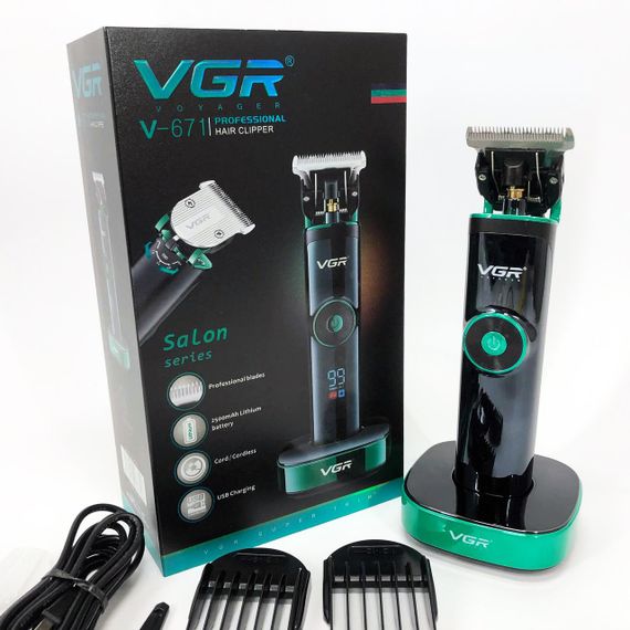 Машинка для стрижки аккумуляторная с керамическими ножами VGR, Электробритва для стрижки головы JM-87 | Зображення 1