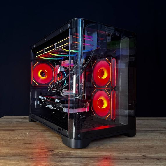 Збірка на замовлення: ігровий ПК GameMax Hype-M Black Tower / AMD Ryzen 7 7800X3D (8 (16) ядер по 4,2 - 5,0 ГГц) / 32 ГБ DDR5 / 1000 ГБ SSD M.2 / nVidia GeForce RTX 5070 Ti, 16 ГБ GDDR7, 256-bit / 750W | Зображення 1