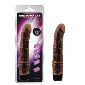 Вібратор реалістичний Chisa REAL TOUCH XXX коричневий, 21 х 3.5 см Sex Aura