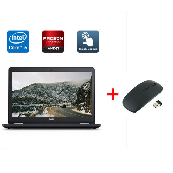 Ноутбук Dell Latitude E5570 / 15.6" (1920x1080) IPS Touch / Intel Core i5-6300U (2 (4) ядра по 2.4 - 3.0 GHz) / 8 GB DDR4 / 256 GB SSD / AMD Radeon R7 M360, 2 GB DDR3, 64-bit / WebCam / VGA / Windows 10 б/в + Подарунок Бездротова миша / USB