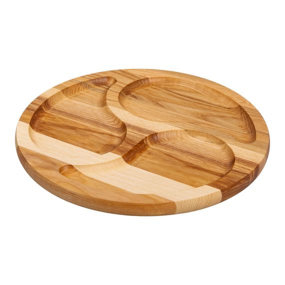Менажниця дерев'яна 35 см кругла на 3 секції, ясен T12W350 | Зображення 2