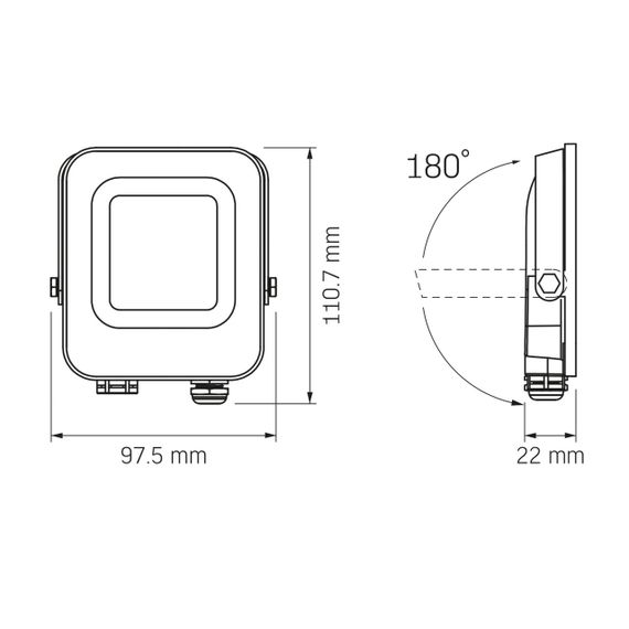 Світлодіодний прожектор VIDEX F3e 1000Lm 5000K AC/DC 12-48V | Зображення 7