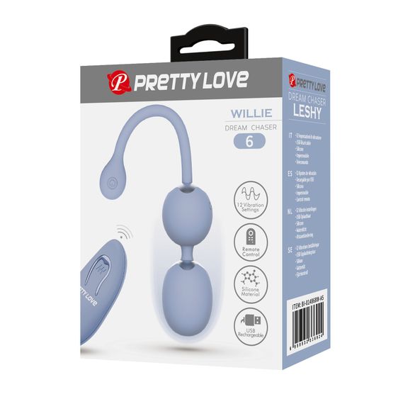 Вагінальні віброкульки - Pretty Love Willie Vibrating Kegel Balls Light Blue | Зображення 6