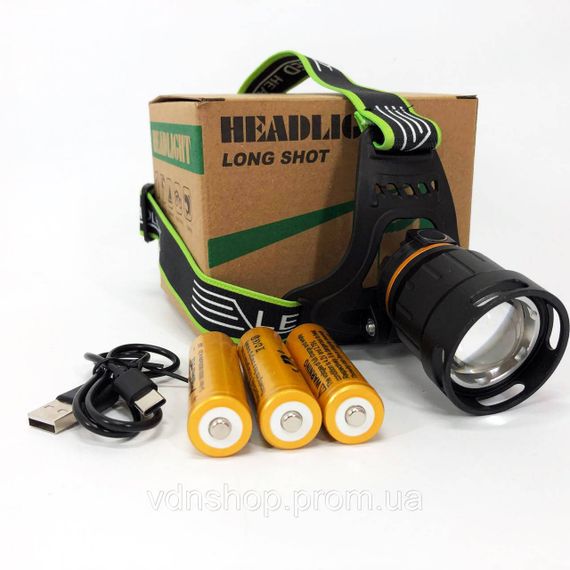 Налобний ліхтар на голову Bailong, Ліхтар на голову для гаража і дачі, Ліхтарик налобний потужний ML-56 | Зображення 7