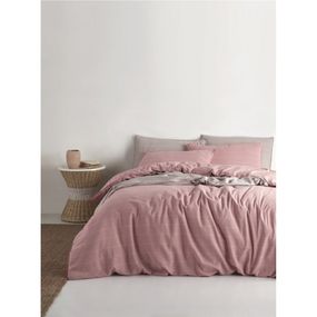 Постільна білизна Limasso Stonewashed Ranforse 200 х 220 см Aura Pudra