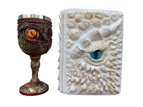 Подарунковий набір Келих 3D Глазур Orange і Блокнот 3D «Око Крижаного Хранителя»