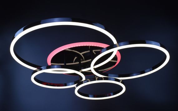 Люстра світлодіодна стельова LED світильник для квартири на стелю лед з пультом 26146 Чорний 12х69х79 см. | Зображення 8