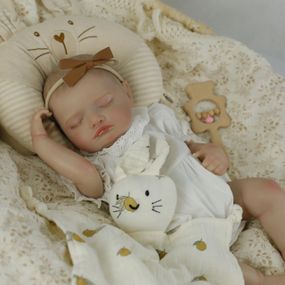 Колекційна Силіконова Лялька Реборн Reborn Новонароджена Дівчинка Пупс Немовля Розалі (Вінилова Лялька) Висота 50 см