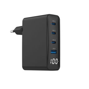 Мережевий зарядний пристрій Gembird TA-UC-PDQC100LCD-01-BK 100W