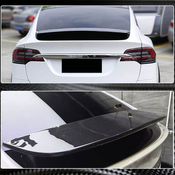 Карбоновый спойлер V2 (2016-2023) для Tesla Model X 2015- гг | Зображення 3
