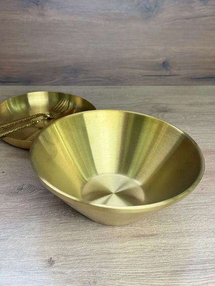 Салатник OLens Золота радість 102-1301 23 см 1500 мл золотистий | Зображення 5
