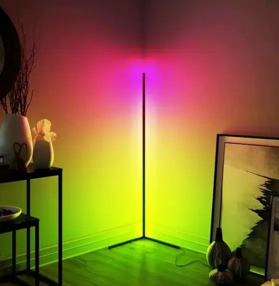 Торшер підлоговий RGB з підсвічуванням 120 см, LED торшер кутовий з пультом 120 см   знижка | Зображення 3