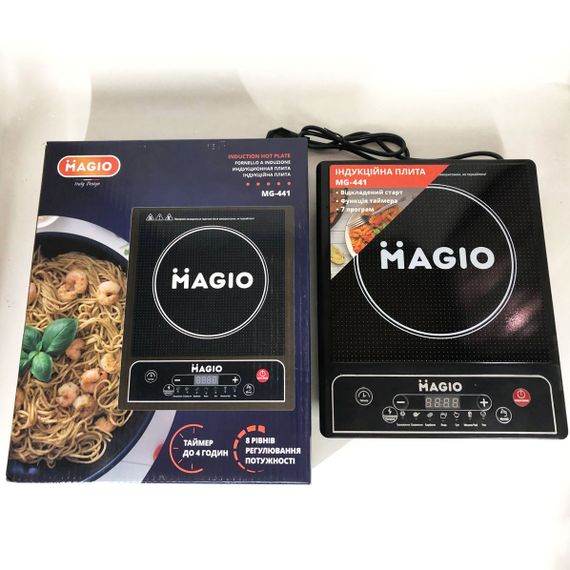 Настільна плита індукційна електрична MAGIO MG-441 1350 Вт, сенсорні електроплити, індукційна плита | Зображення 1