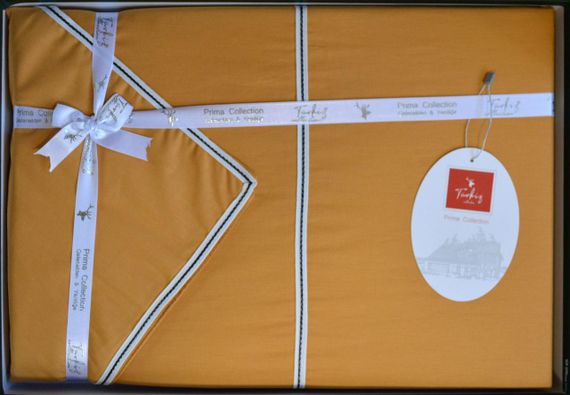 Постільна білизна Turkiz Ranforse Prima 200 х 220 см Carven Mustard | Зображення 3