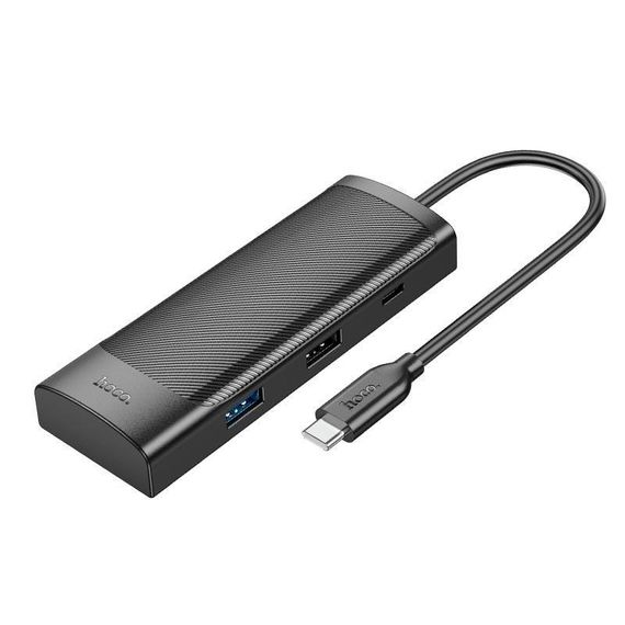 HUB адаптер HOCO HB43 PD, 100W, HDMI, SD, 2USB, Type-C, черный | Зображення 1