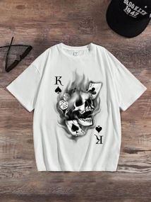 Футболка чоловіча з принтом повсякденна L Білий