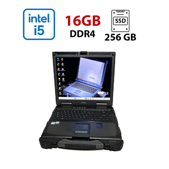 Защищенный ноутбук Б-класс Getac B300 G6 / 13.3" (1920x1080) TN Touch / Intel Core i5-6200U (2 (4) ядра по 2.3 - 2.8 GHz) / 16 GB DDR4 / 256 GB SSD / Intel HD Graphics 520 / DVD-RW / Fingerprint / 4G LTE / GPS б/у