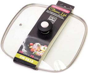 Кришка скляна квадратна Kamille Dominica Black 28х28см