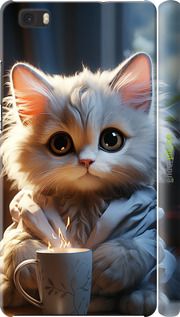 Чохол на Huawei Ascend P8 Lite Білий кіт "5646m-126-2448"