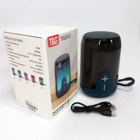 Портативная колонка TG652 5W с RGB подсветкой и ремешком. KY-704 Цвет: синий