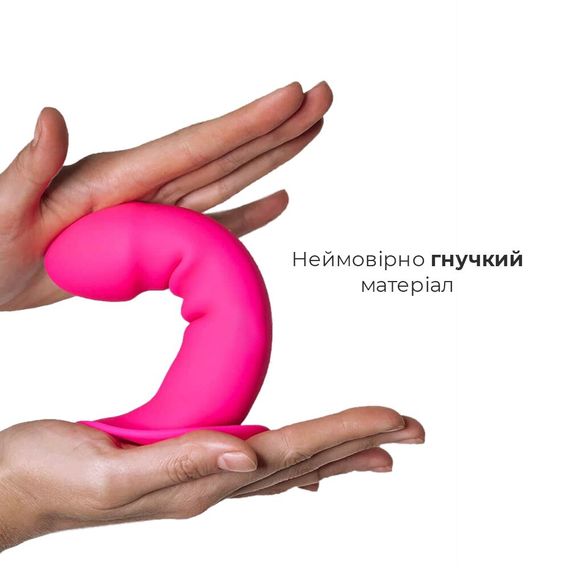 Дилдо з присоскою Adrien Lastic Hitsens 2 Pink, відмінно для страпона, макс діаметр 4 см, довжина 16 | Зображення 2