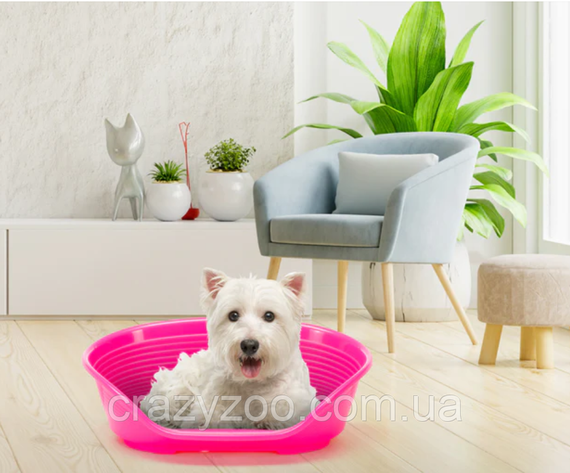 Пластиковый лежак для собак и котов Ferplast Siesta Deluxe 4 розовый 61.5х45х21.5 см 70204916 | Зображення 2