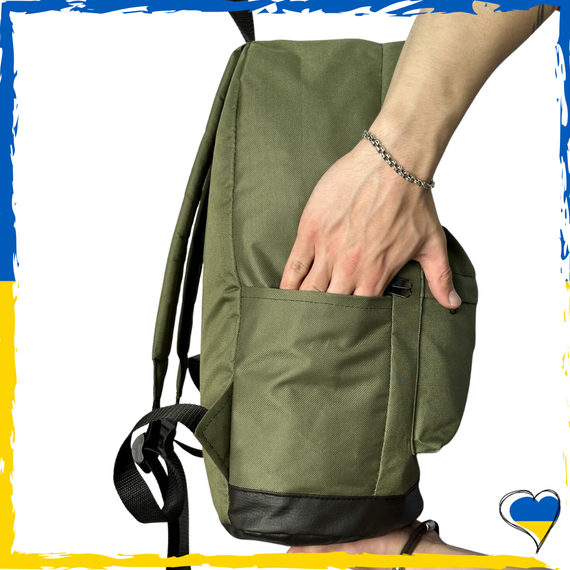 Рюкзак Nike. Дно екошкіра. Рюкзак Найк хакі. Унісекс рюкзак, вмісткий | Зображення 2