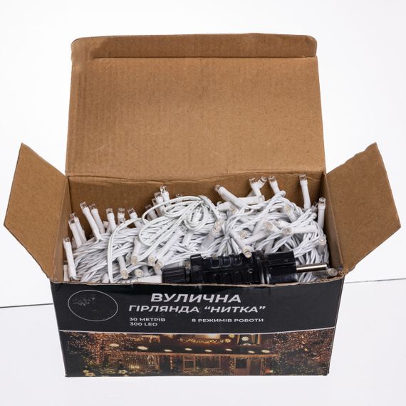 Гірлянда Нитка вулична 30 м 300 LED білий провід Жовтий CF300L30MWY | Зображення 3