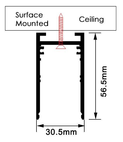 Магнітний трековий шинопровід PROLUM M25; 220V; Врізний \ Накладний - P25; 2M | Зображення 1