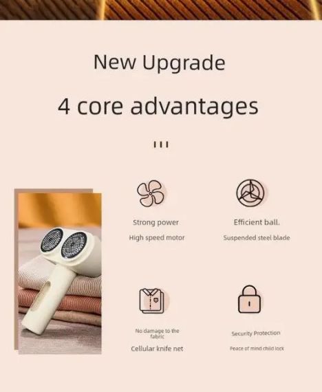 Електрична машинка для видалення ковтунців , шерсті з подвійною головкою Grinder LY-857 | Зображення 4