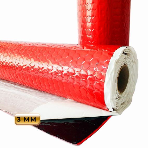 Віброізоляція преміум Vibrex Red Label рулон 3*500*4000 шумоізоляція висока ефективність для автомобіля.
