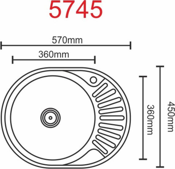 Кухонна мийка з нержавіючої сталі Platinum ДЕКОР 5745 (0,8/180 мм) | Зображення 5