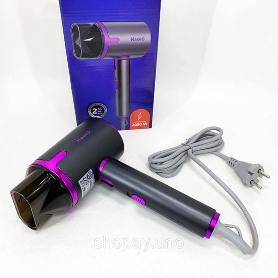 Профессиональный фен для объема Magio MG-163 2000 Вт, Профессиональный фен для укладки волос с насадкой BF-11 | Зображення 5
