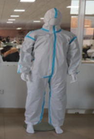 Костюм захисний одноразовий з нетканого материалу SFS FABRIC з залипками на швах ZP-0150