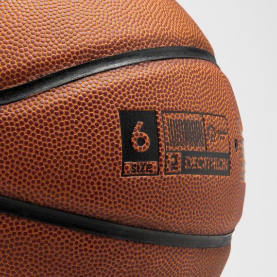 Баскетбольний м'яч BT100 Touch розмір 6 FIBA коричневий - One Size | Зображення 6