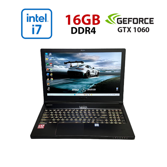 Ігровий ноутбук Б-класу MSI GS63 Stealth 8RE / 15.6" (1920x1080) IPS / Intel Core i7-8750H (6 (12) ядер по 2.2 - 4.1 GHz) / 16 GB DDR4 / 512 GB SSD / nVidia GeForce GTX 1060, 6 GB GDDR5, 192-bit / WebCam / Win 11 Pro б/в