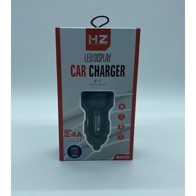 Автомобільний зарядний пристрій HC6 (2.4A) з вольтметром | USB-адаптер у прикурювач, цифровий LED-дисплей напруги
