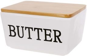 Маслянка (сирниця) керамічна Merceyl "Butter" 14х10см з дерев'яною кришкою