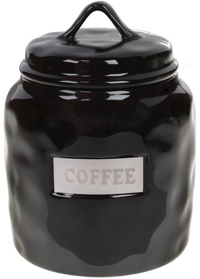 Банка фарфорова Necollie "Coffee" 900мл, чорна