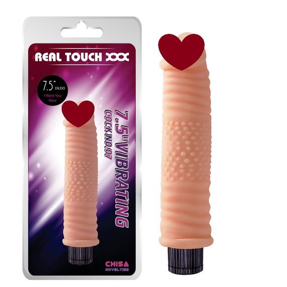 Вібратор реалістичний із рельєфом Chisa Real Touch XXX бежевий sexstyle