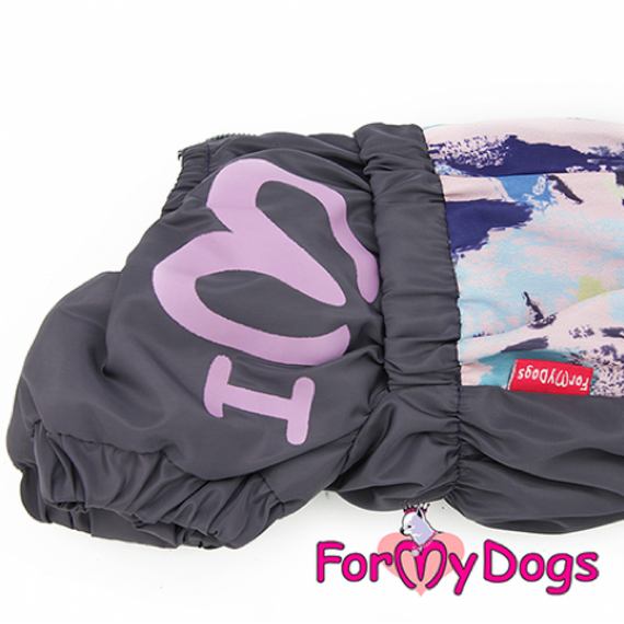 Зимний комбинезон для собак For My Dogs "Разводы" породы Таксы и Вельш Корги, фиолетовый | Зображення 4
