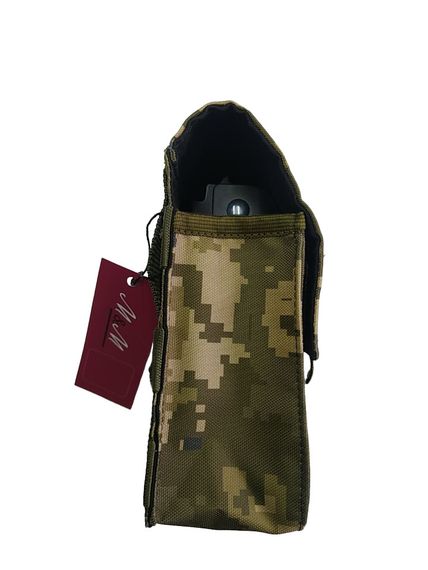 Складна міні лопата MFH чорна в чохлі M&M Вид 5 ММ-14 піксель (213506)