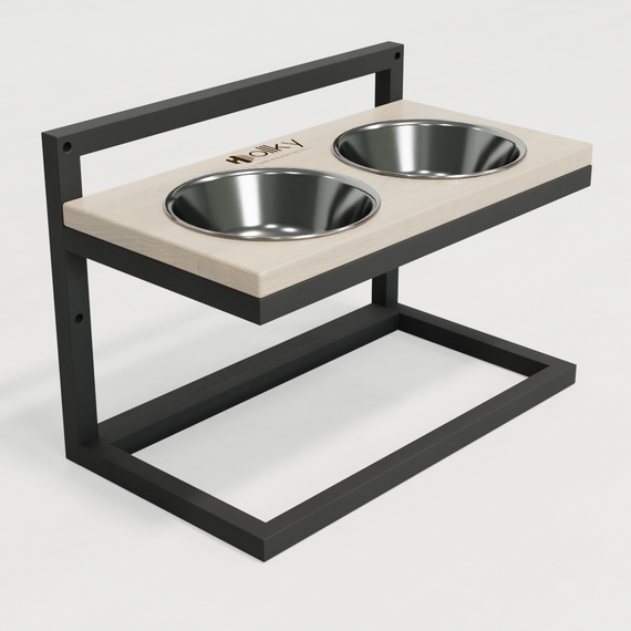 Миски на регулируемой подставке для средних собак Hollky Flex M (2 × 0.85 л) FM-422530-GRWH | Зображення 5