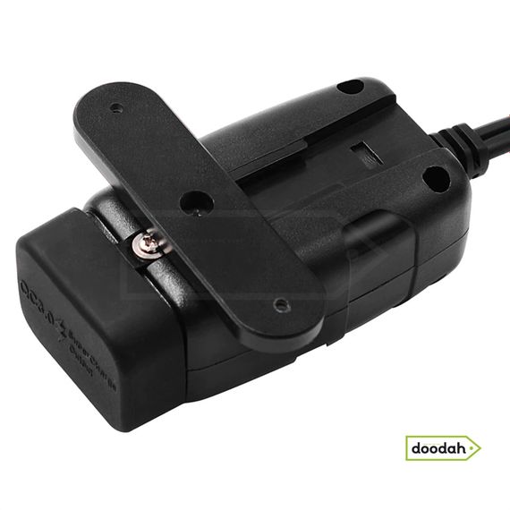 Мото USB зарядний пристрій з вольтметром на кермо - MotoMax 854, IP 65, Quick Charge, 6-30V, 3,4А | Зображення 2
