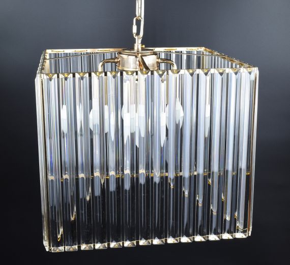 Люстра підвісна на 4 лампочки 26885 Золото 40-200х36х36 см.